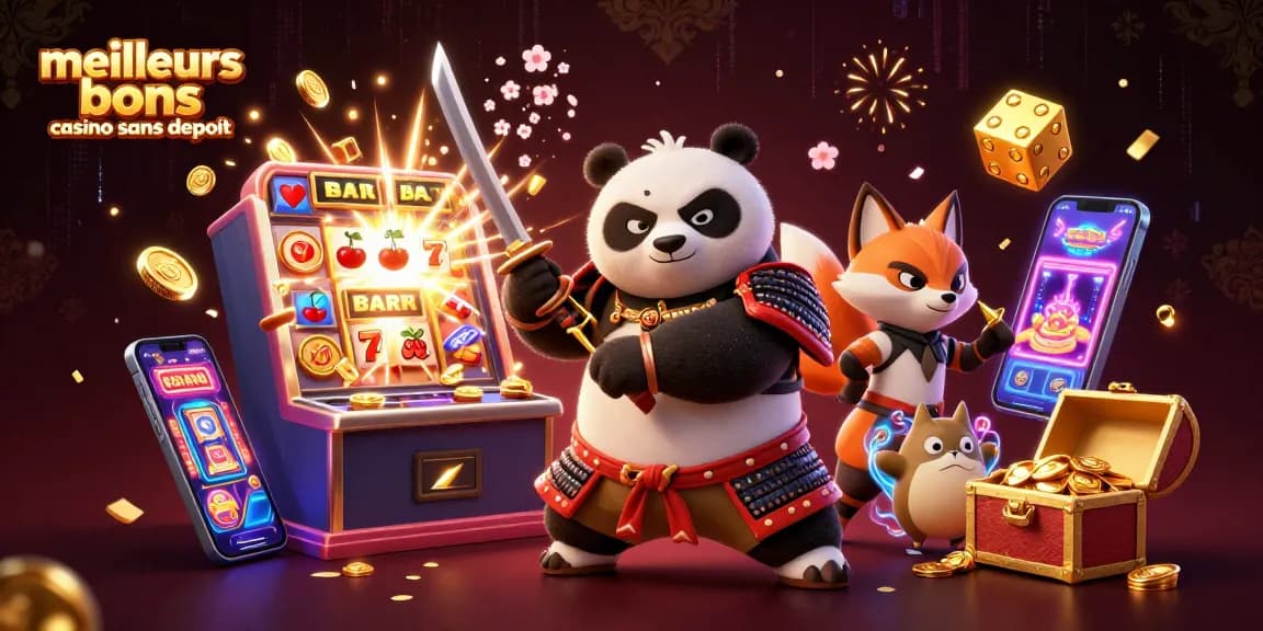 Profitez des meilleurs bonus casino sans dépôt avec des personnages animés au cœur d'une scène vibrante.