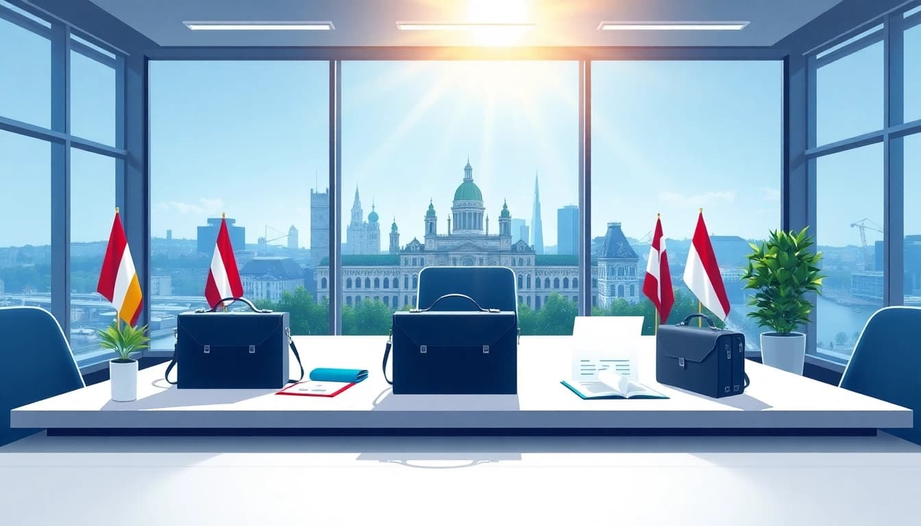 Explore the benefits of soparfi in a luxurious corporate environment with a modern office setup.