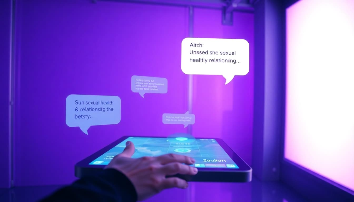 Engaging interaction with a sex AI chatbot, showcasing technology's role in intimacy.