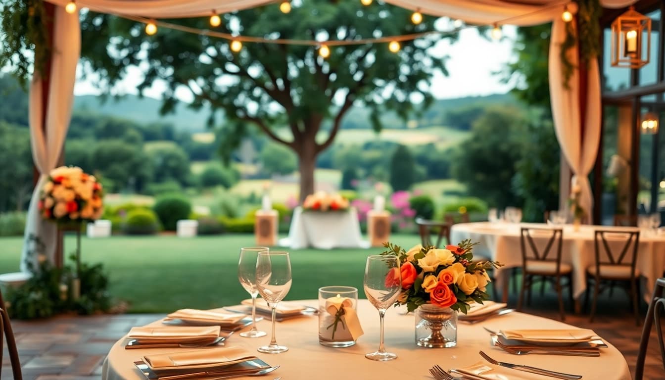 Erleben Sie eine traumhafte hochzeit location mit romantischem, rustikalem Flair.