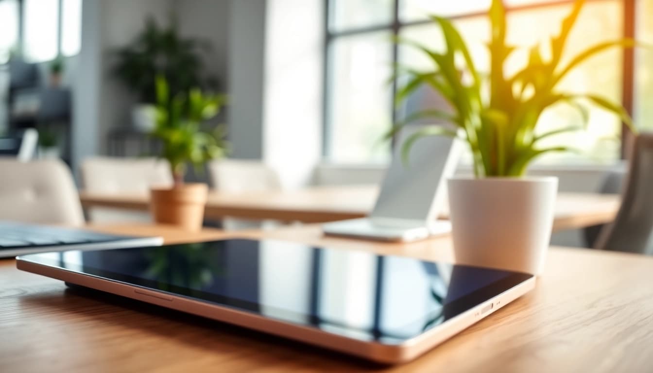 Usando el iPad Pro M4 para trabajar en un entorno moderno y profesional.