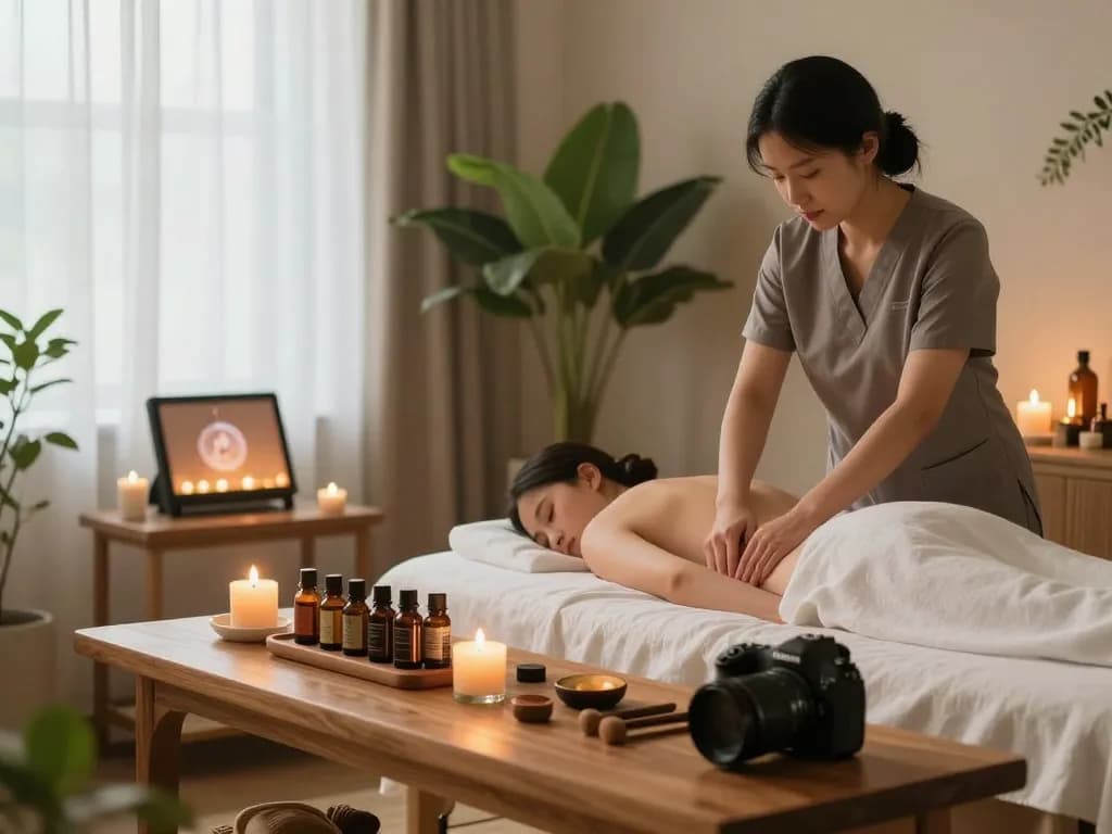 Enjoying 관악스웨디시 massage therapy in a calming spa setting.