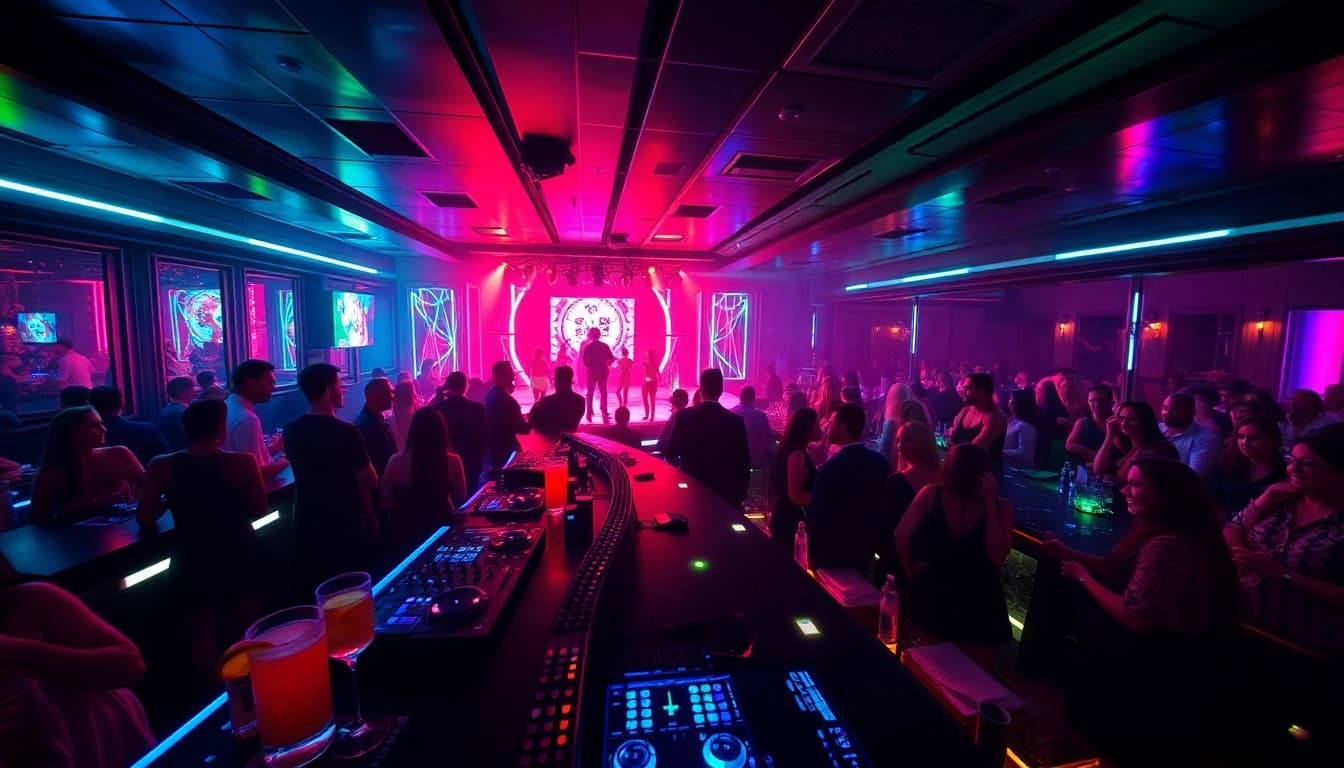 Club sxm vibrant nightlife scene at Club Noir in St. Martin with DJs and cocktails