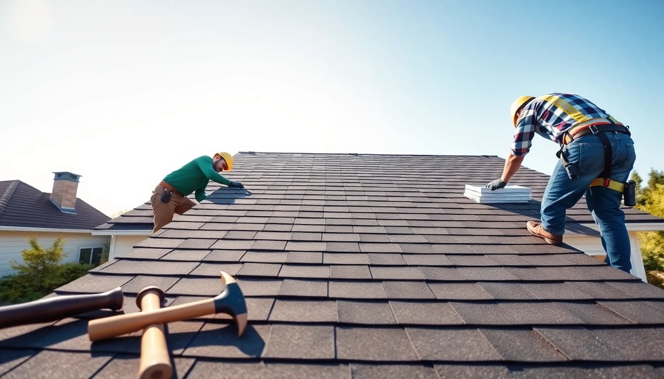 Expertly installing a roof, showcasing Twin Shield Roofing quality and craftsmanship.