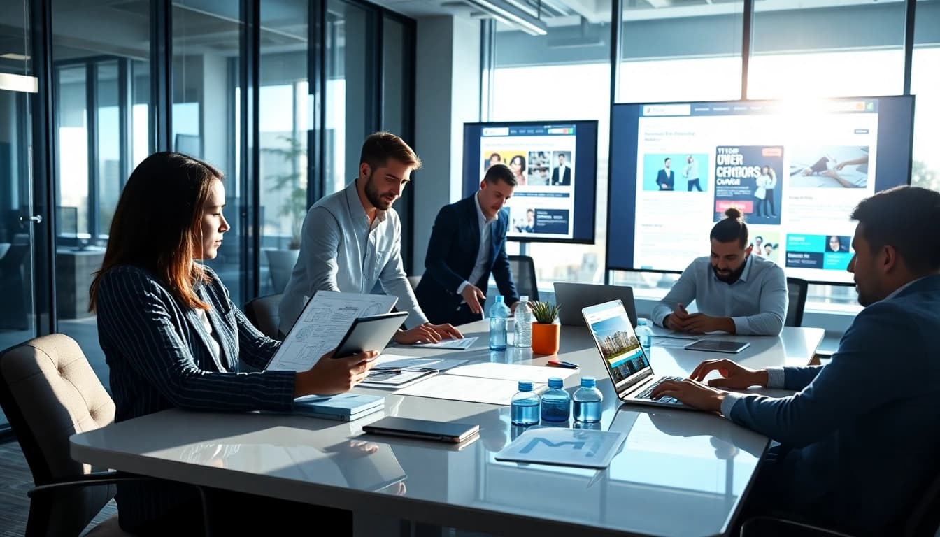 Engaging team collaboration in a web design studio for edmonton web design projects.