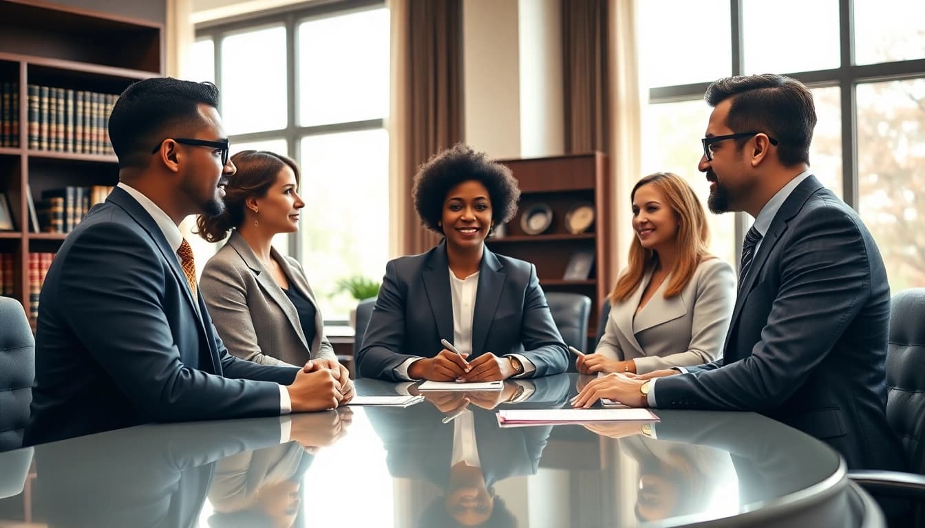 Virginia Immigration Lawyers consulting in a bright, professional office environment