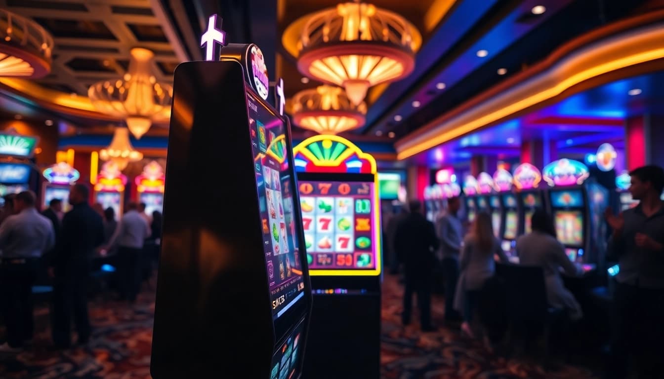 Menggambarkan pengalaman bermain luxury138 slot dengan suasana kasino yang mewah dan ceria