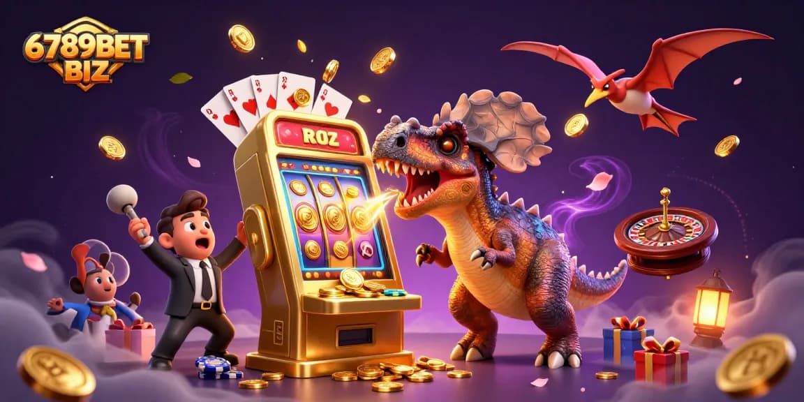 Catch massive wins with 6789BET BIZ as characters celebrate jackpots in a rich casino scene.