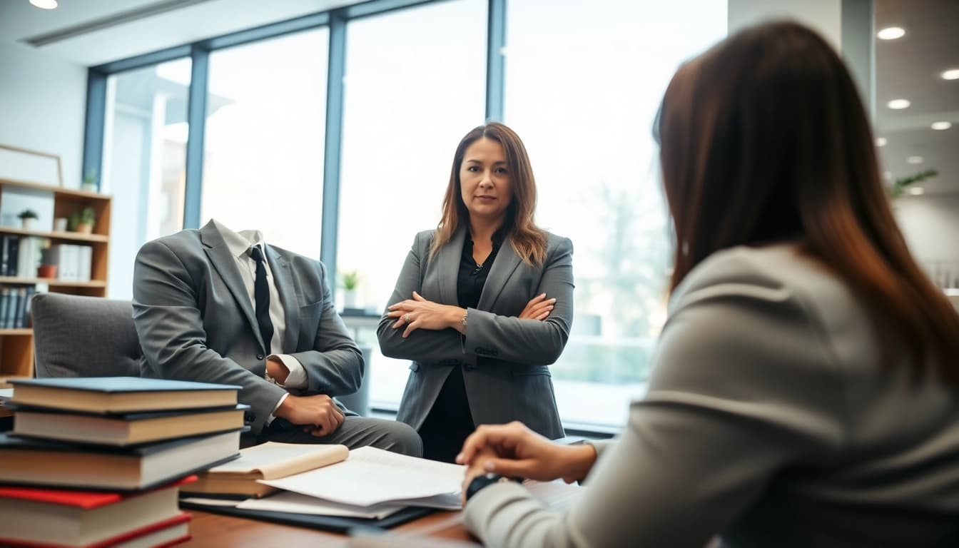 Stockton Accident Lawyer consulting with a client in a professional office environment.