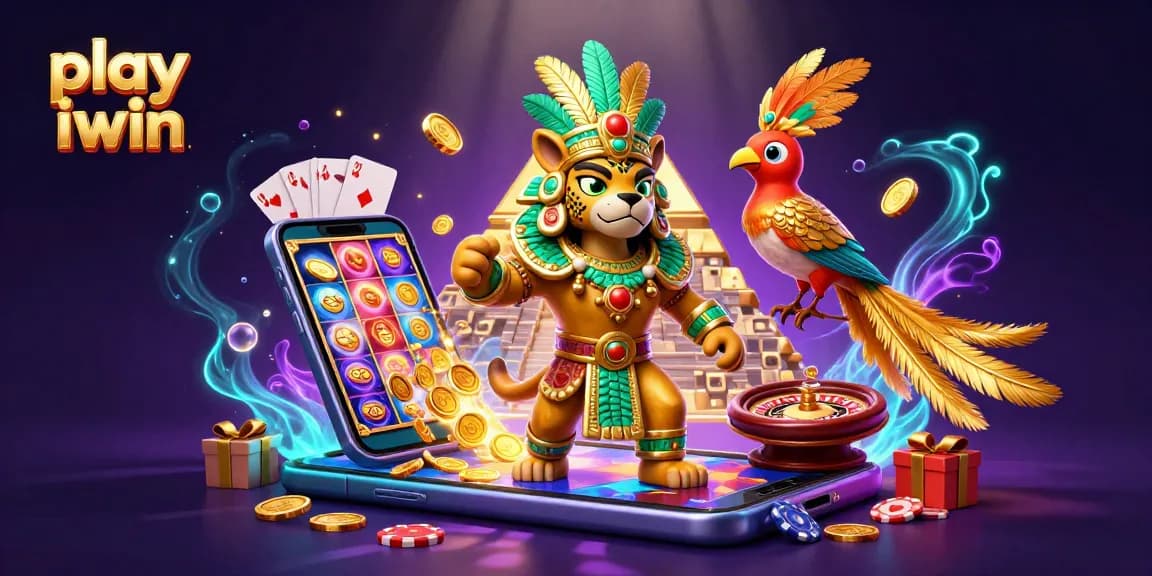 Play iwin in an energetic scene featuring a Mayan priest and quetzal bird, complete with dynamic gambling elements.