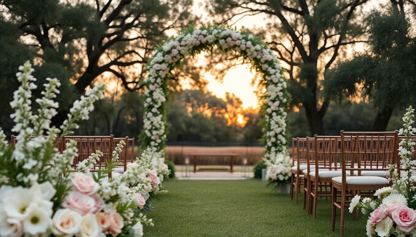 Stunning view of a Jacksonville Wedding Venue showcasing a romantic outdoor wedding ceremony setting.