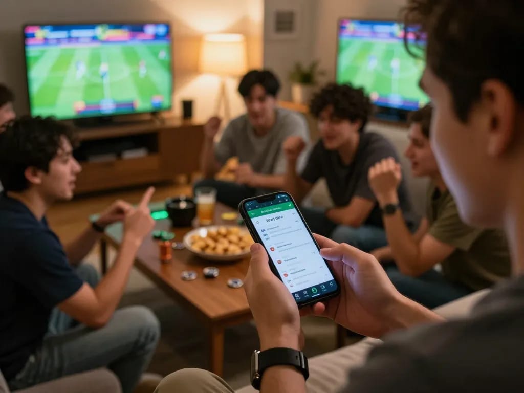 The bong da lu app enhances sports betting strategies during a thrilling game night with friends.