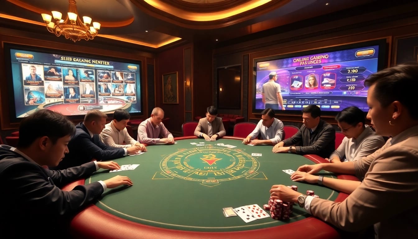 Experience an exciting blackjack game at 98win98 with players engaging in strategic betting.
