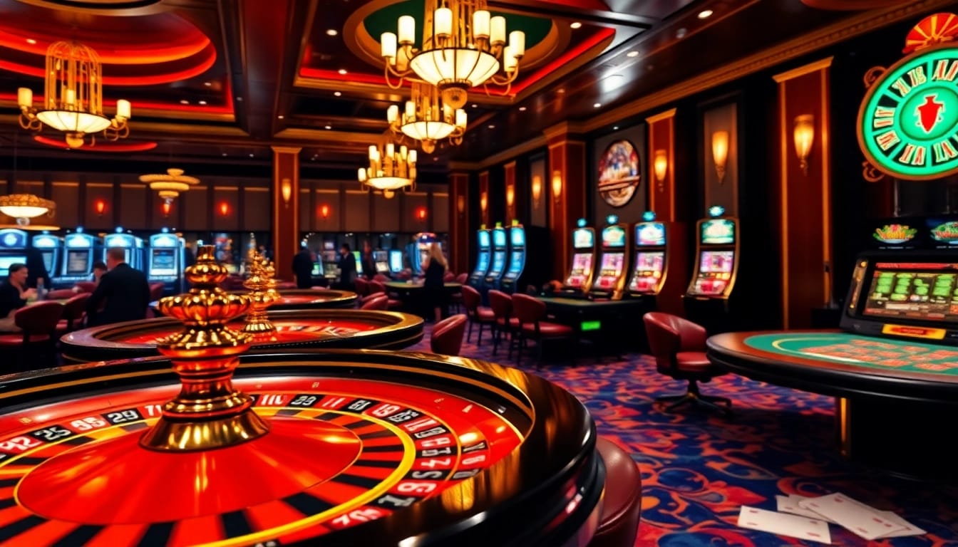 Players enjoying exciting games at a vibrant casino scene reflecting bdjl.org's energy.