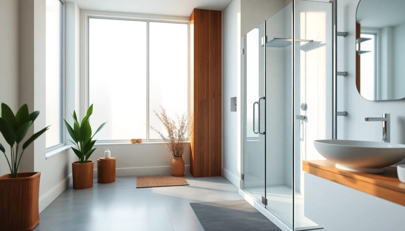 Experience elegant showers Australia with a beautifully designed walk-in shower and modern fixtures.