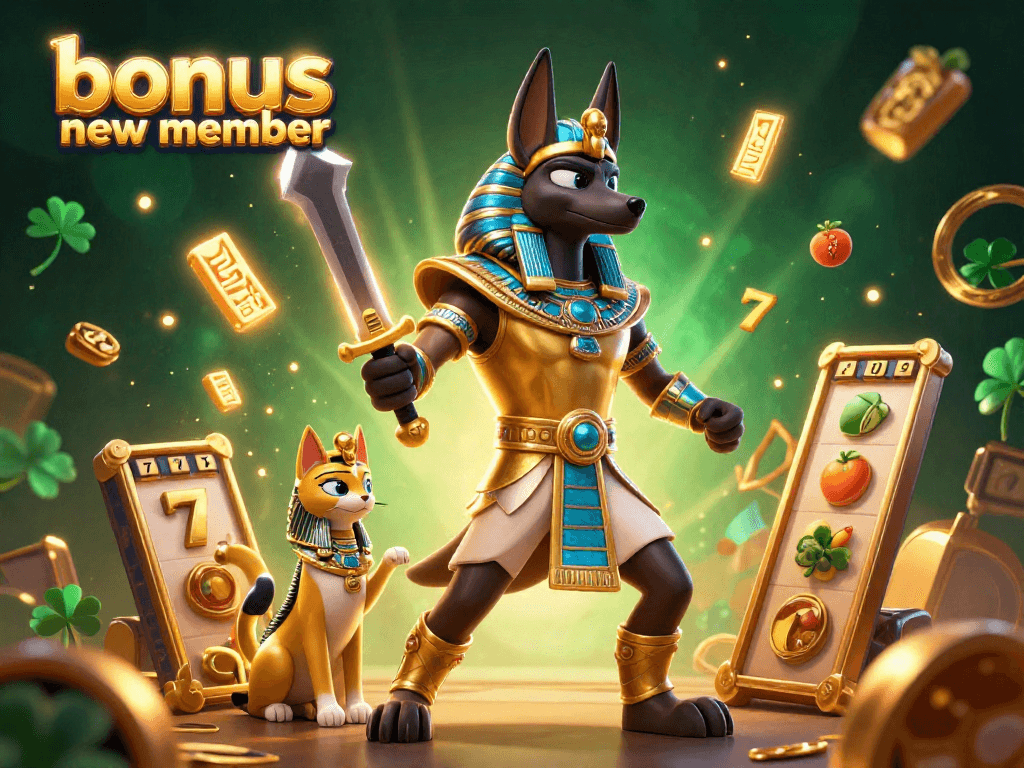 Engage with the thrilling slots experience featuring the bonus new member offer with Anubis and Bastet.