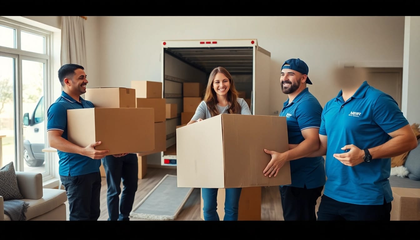 Movers in Calgary helping a family relocate, showcasing reliable moving companies calgary services.