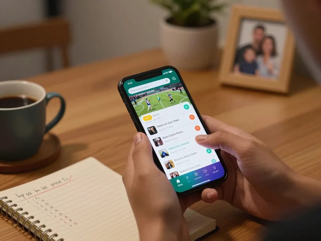 Person exploring live sports betting odds on a mobile app for an engaging website experience