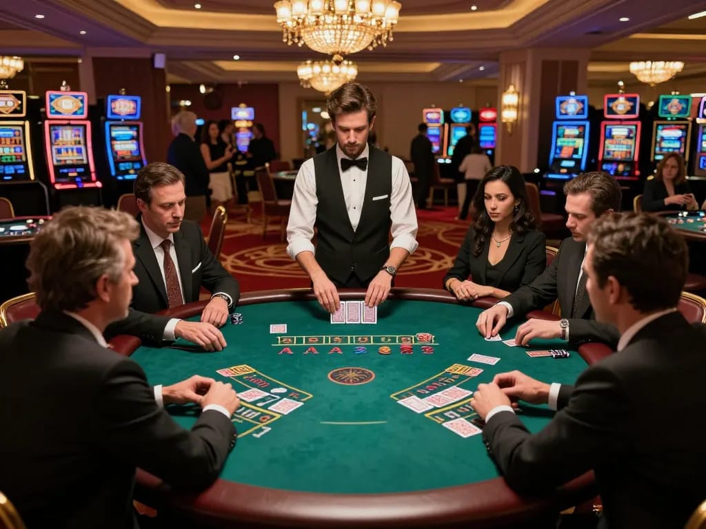 Engaging baccarat game at jagoan86 with players placing strategic bets.
