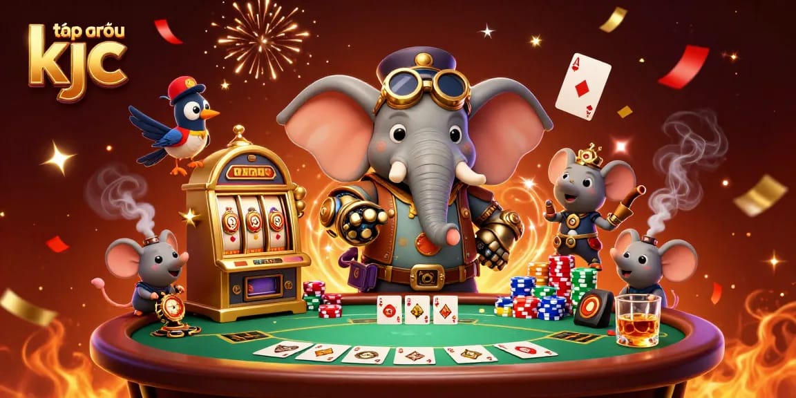 Experience thrilling gaming action with tập đoàn kjc in this vibrant casino scene.