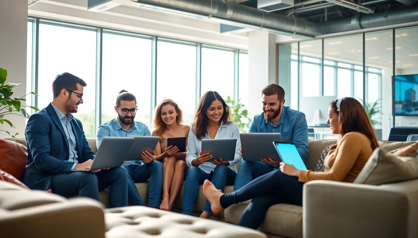 Marketing-Strategien kreativ entwickeln mit einem Team in einer modernen Webdesign-Agentur.