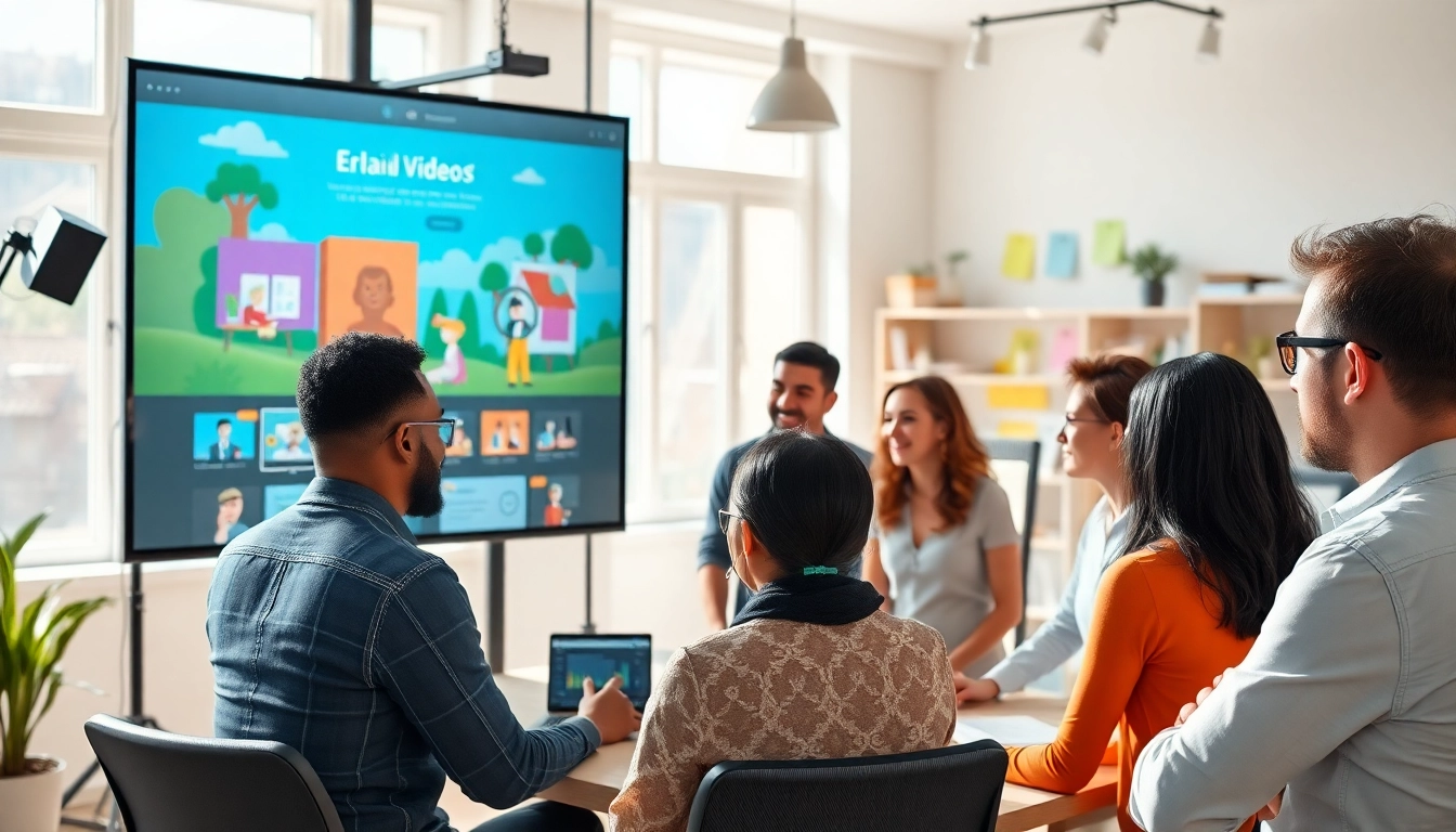 Erklärvideo erstellen in einem kreativen Studio mit einem engagierten Team.