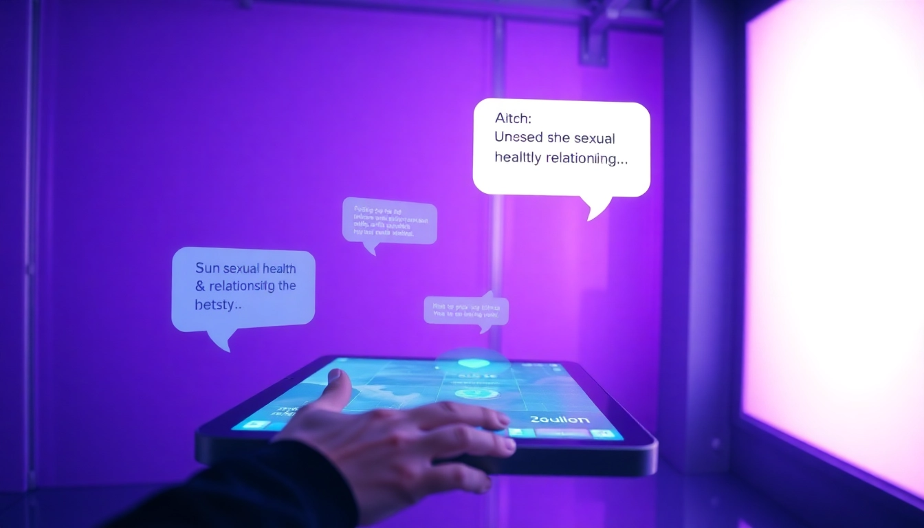Engaging interaction with a sex AI chatbot, showcasing technology's role in intimacy.
