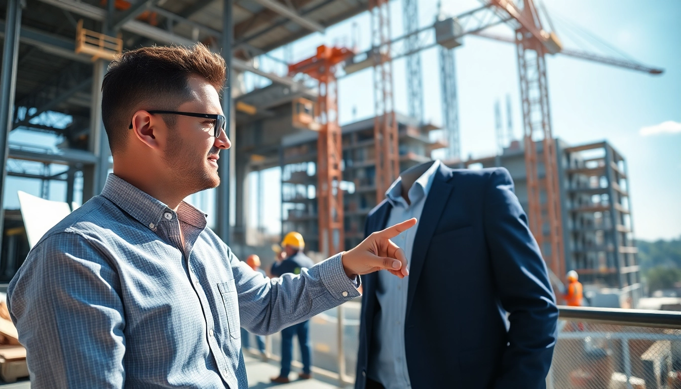 New Jersey Construction Manager supervising a construction site, showcasing teamwork and progress.