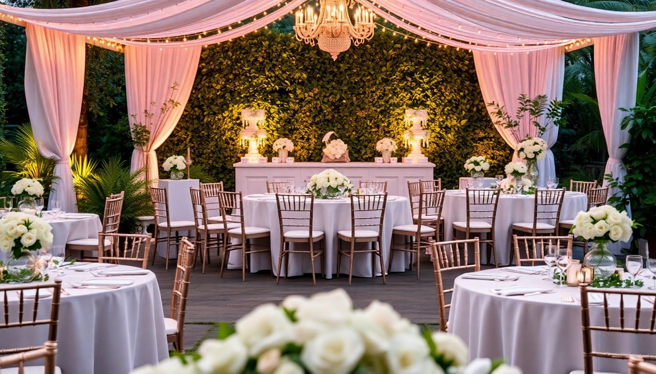 Host elegant events with stunning event rentals in a beautiful garden setting.