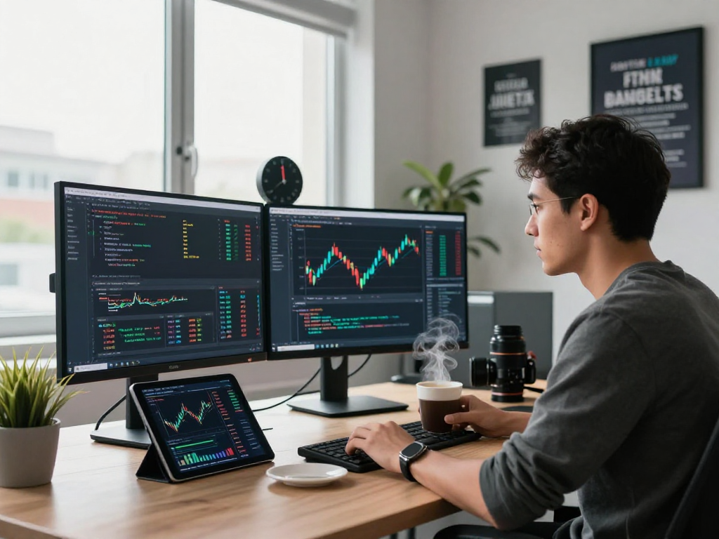 Dynamic real-time stock data visualization with HK quant trading stock API in a modern coding workspace