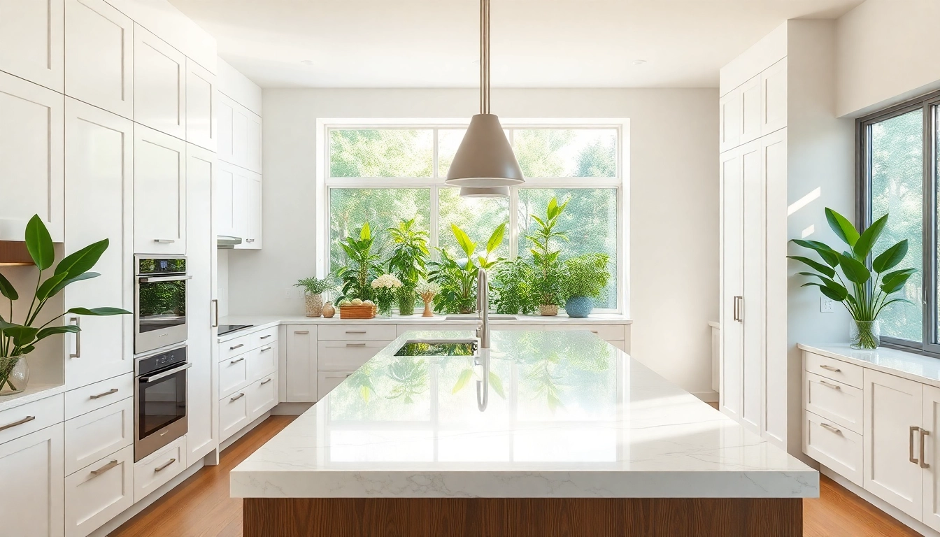 Stunning kitchen remodeling near me showcasing elegant designs and modern finishes.