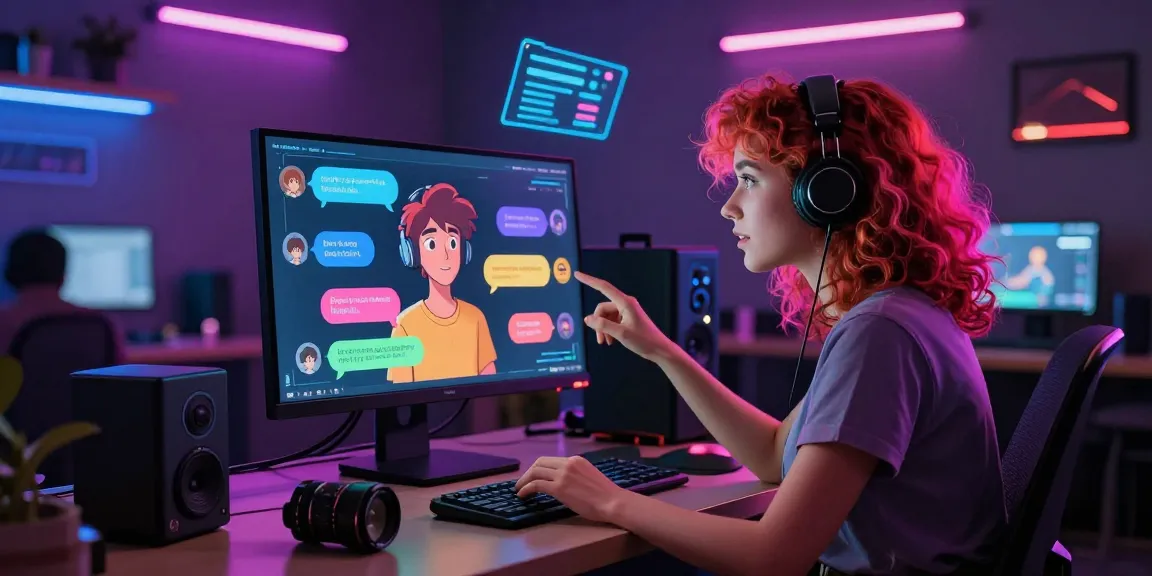 Engaging ai nsfw chat scene with diverse characters and neon lights.