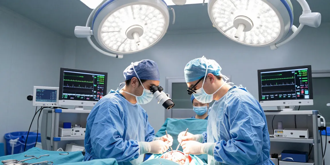 Beyin ameliyatı in progress with a focused surgical team in the operating room showcasing advanced techniques and medical equipment.