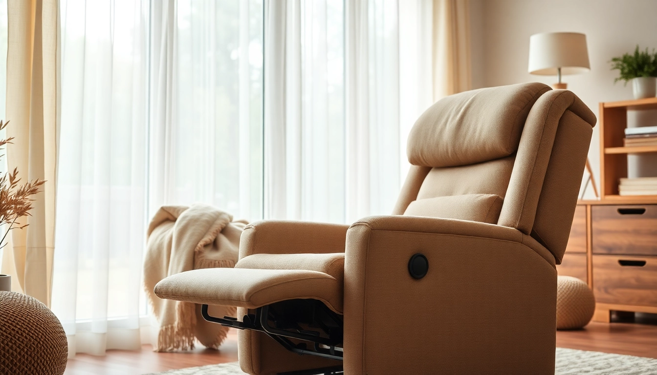 Lift chair for tall man positioned in a cozy living room enhancing comfort and support.