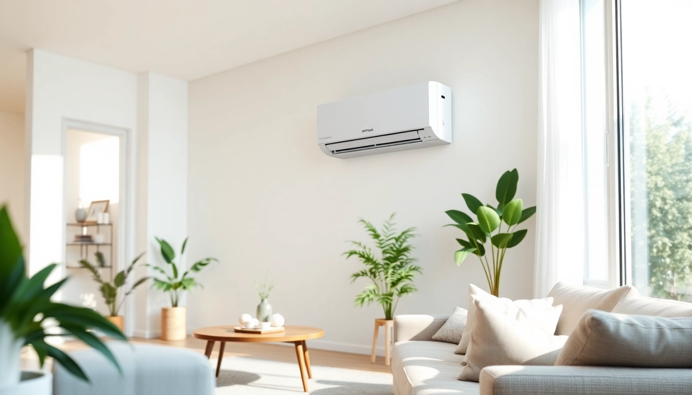Install Mitsubishi mini split ac in a cozy living room to enhance home comfort and style.