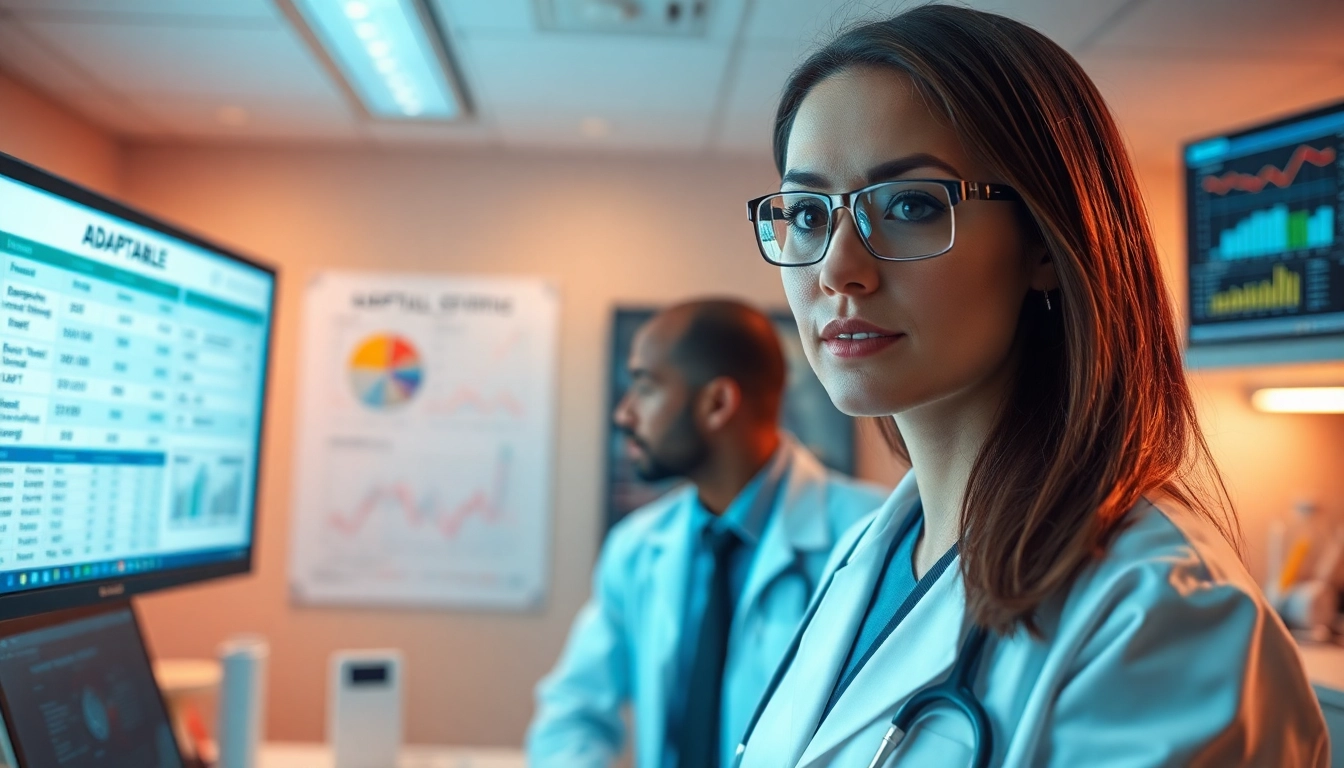 Visual representation of the ADAPTABLE Aspirin Study showcasing a medical researcher analyzing data.