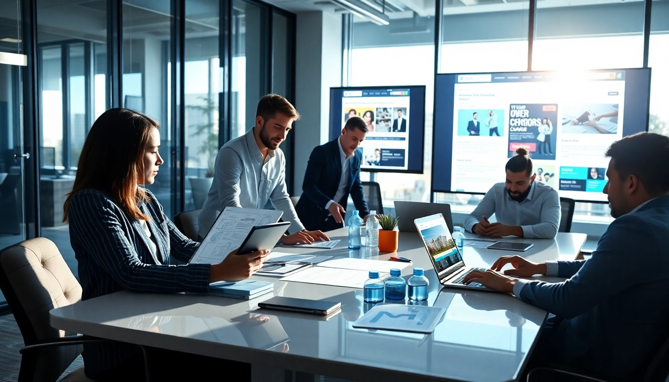 Engaging team collaboration in a web design studio for edmonton web design projects.