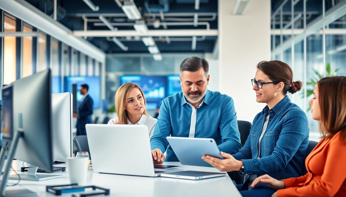 Boosting efficiency with managed IT services near me in a collaborative office environment.