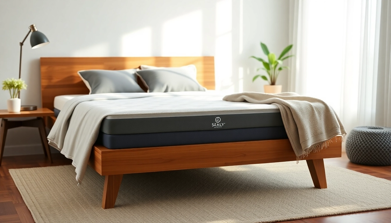 Showcasing a Sealy 10 inch memory foam mattress in a cozy modern bedroom setup.