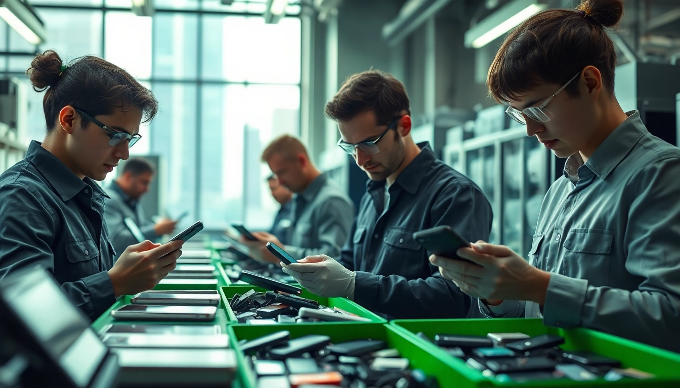 Sell your devices for cash for phones Shannon Hills AR at a recycling center with technicians.