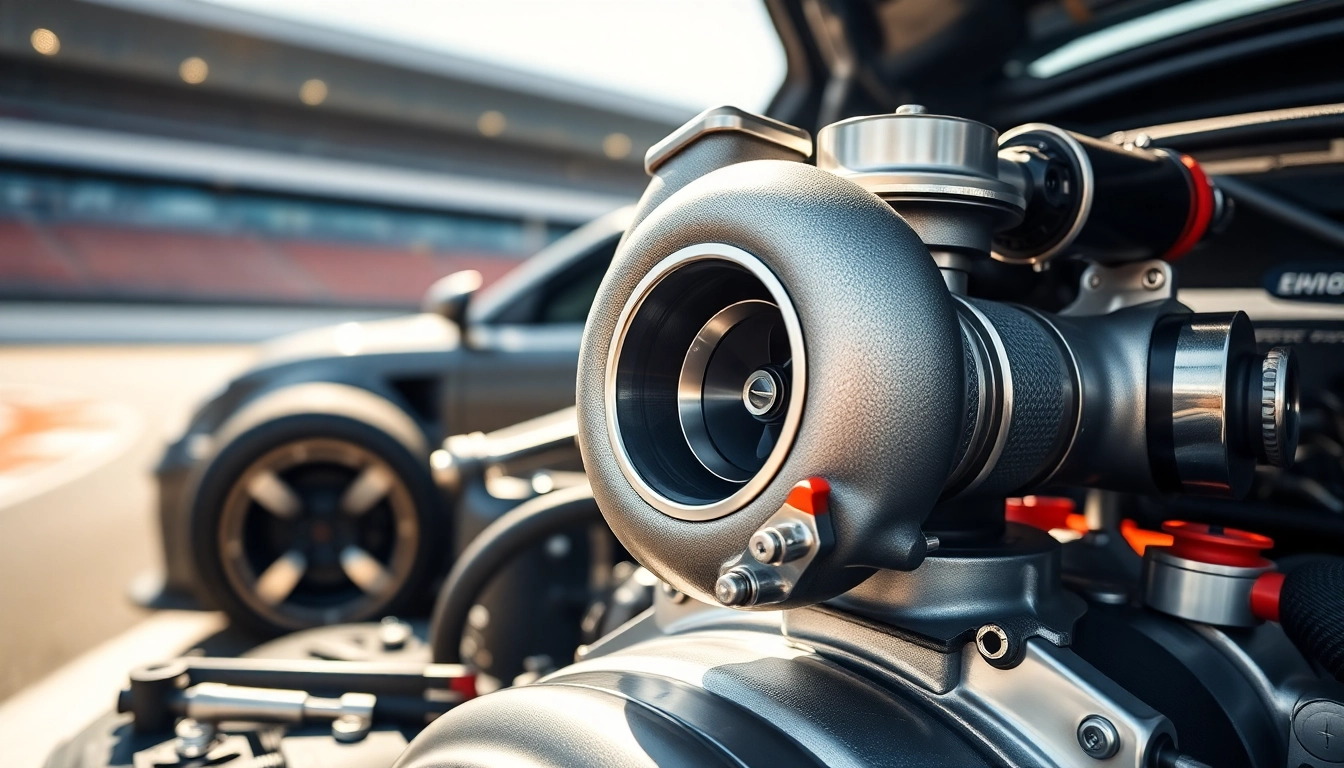 Installing a Turbosmart street performance turbo on a high-performance sports car engine.