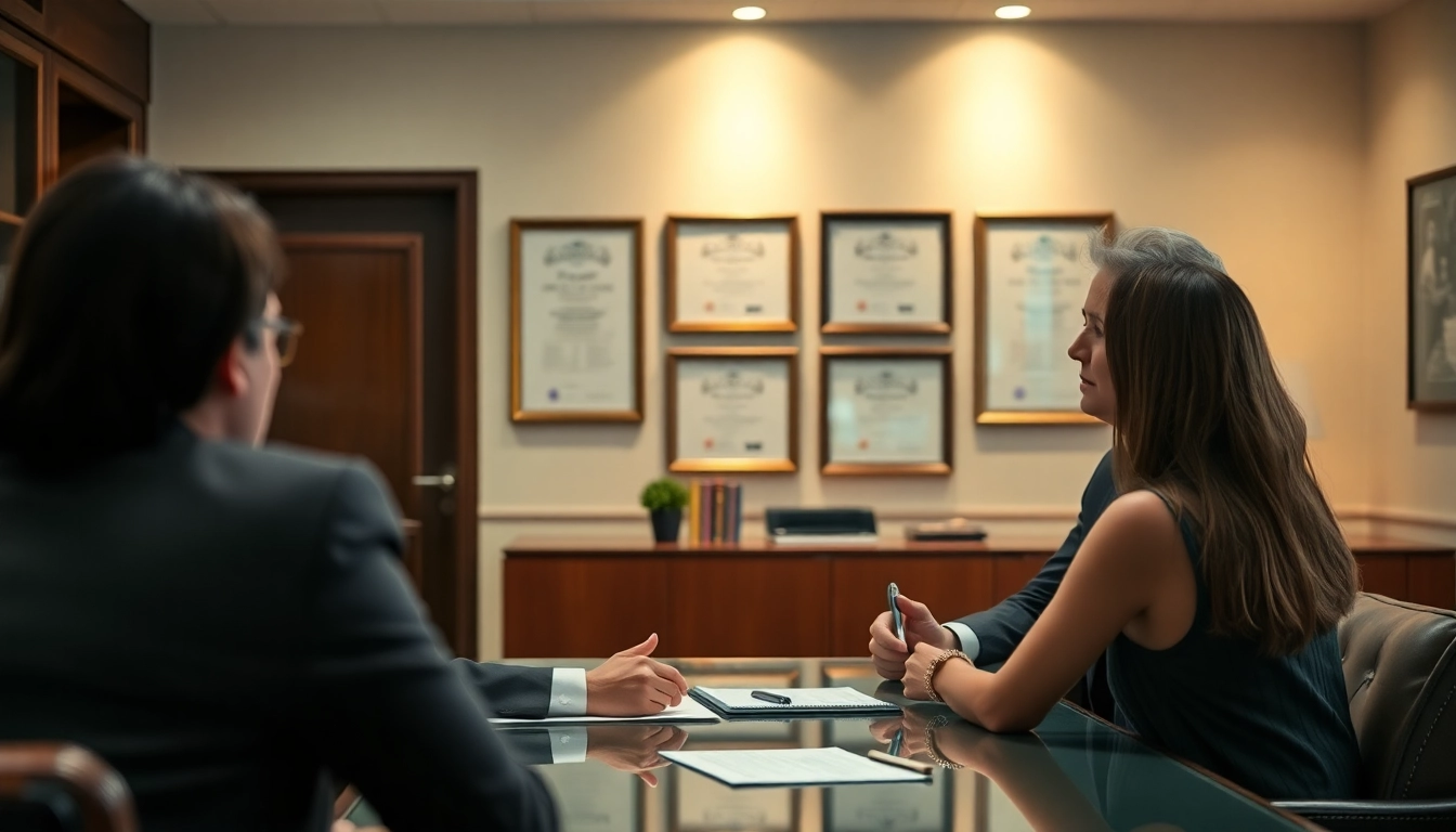 Consultation with a Miami high net worth divorce lawyer in a professional office.