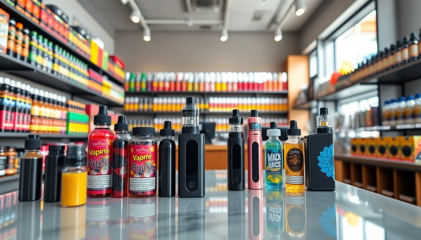 Showcase premium products at vape juice depot with a vibrant array of vape devices and e-liquids.