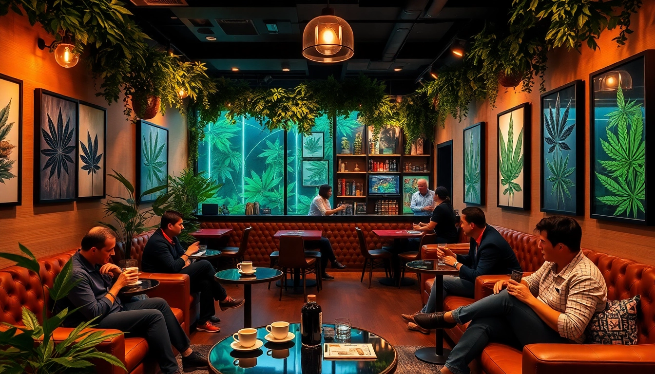 Genieße die Atmosphäre im cannabis club hamburg mit bequemen Sitzmöglichkeiten und lebendiger Dekoration.