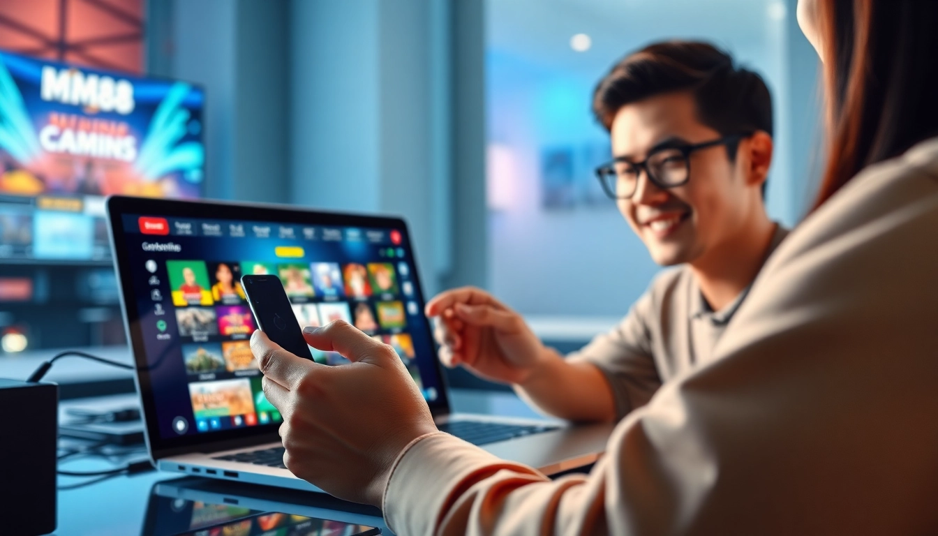 MM88 online gaming platform interface showing user-friendly design on multiple devices.