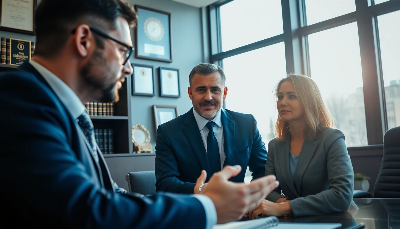 Consult with a skilled Houston Injury Attorney in a modern office setting.