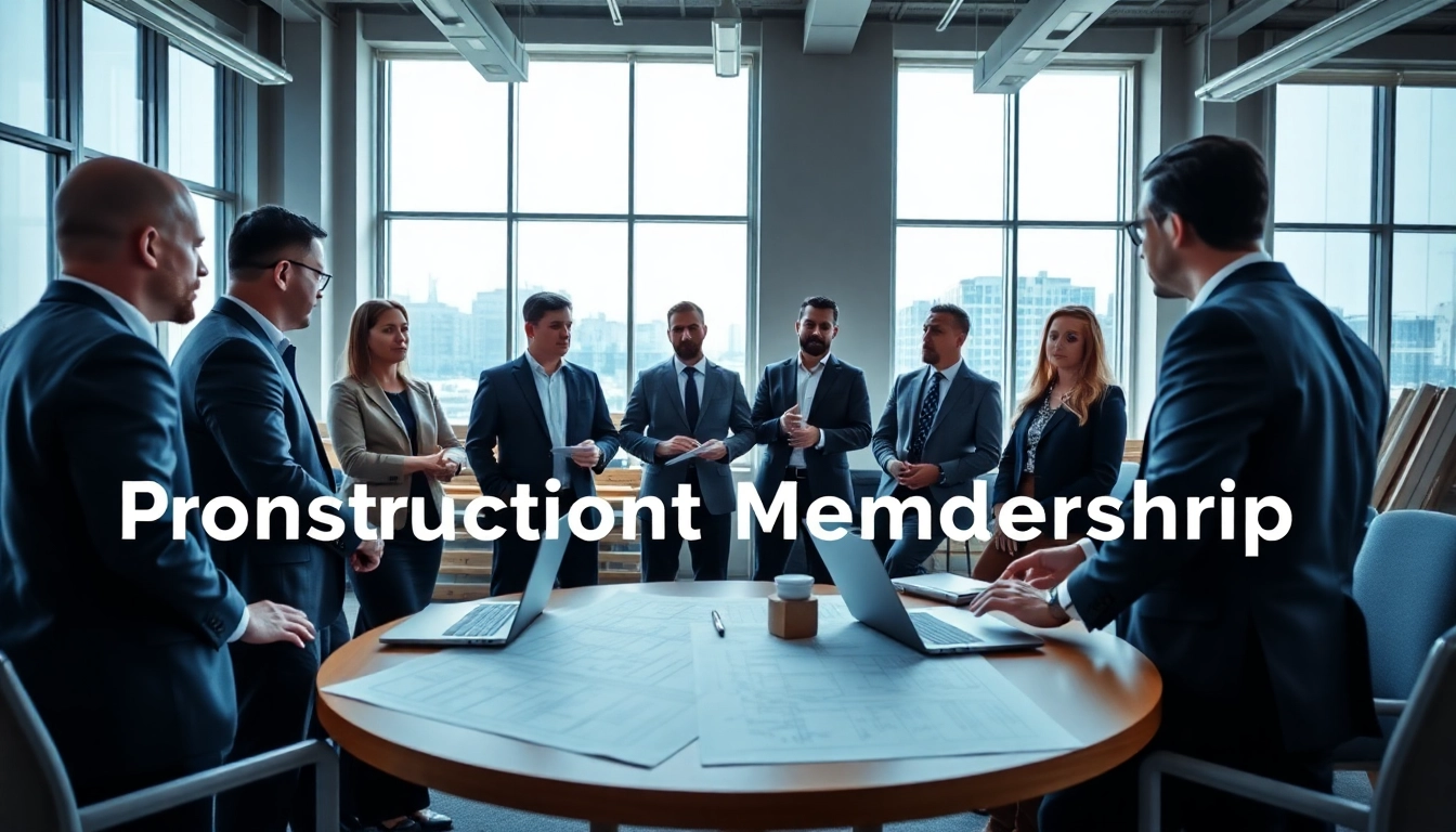 Engaging professionals in a construction membership association meeting to foster collaboration.