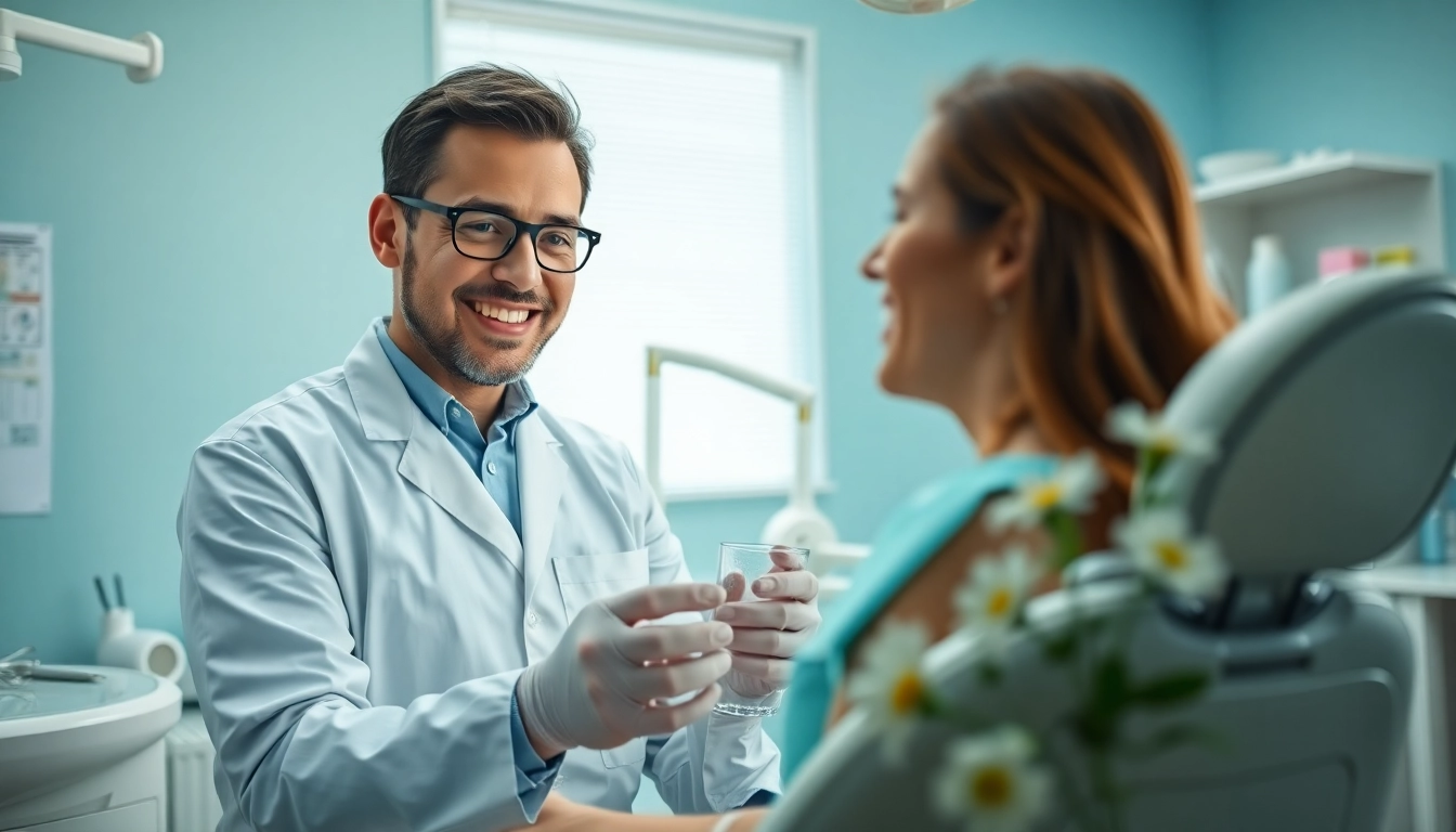 Dentist in New Lenox IL providing comforting care in a bright dental office setting.