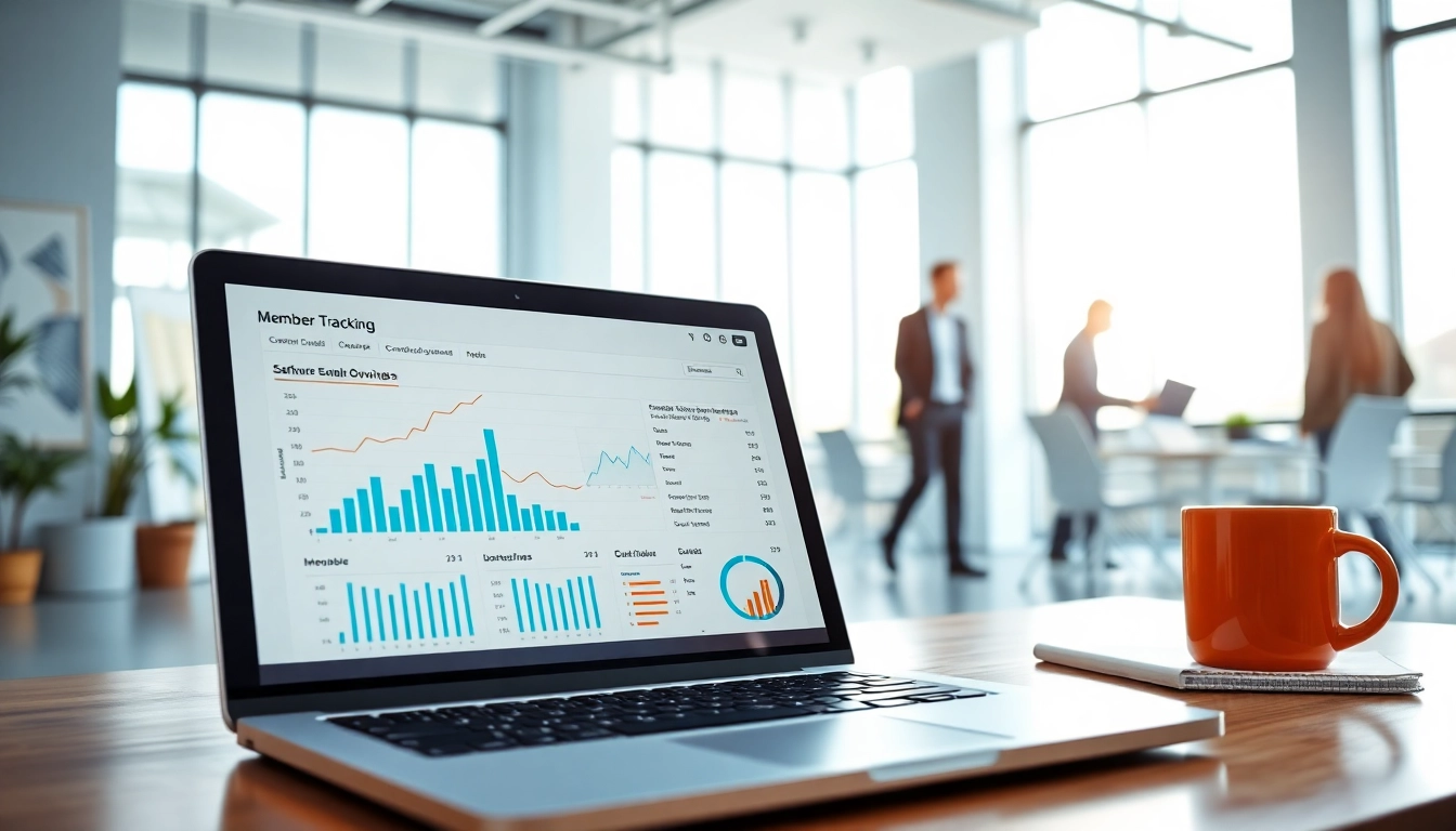 Track member data and attendance smoothly with modern member tracking software interface.