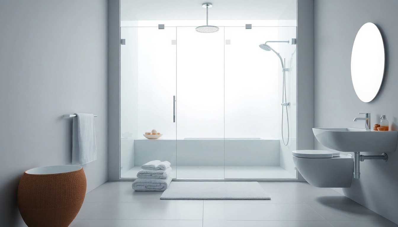 Genießen Sie die moderne sonni Duschkabine in einem eleganten Badezimmer mit klaren Linien und weichen Farben.